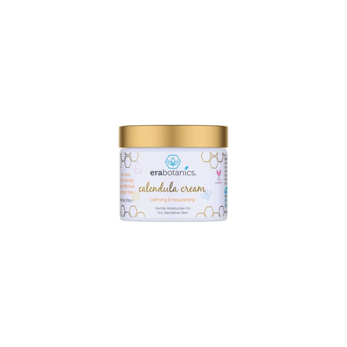 Era Organics Calendula Cream for Babies - Soothing & Nourishing Baby Moisturizer with Cocoa Butter, Rosemary & More - Face & Body Cream for Sensitive Skin, Made in USA
