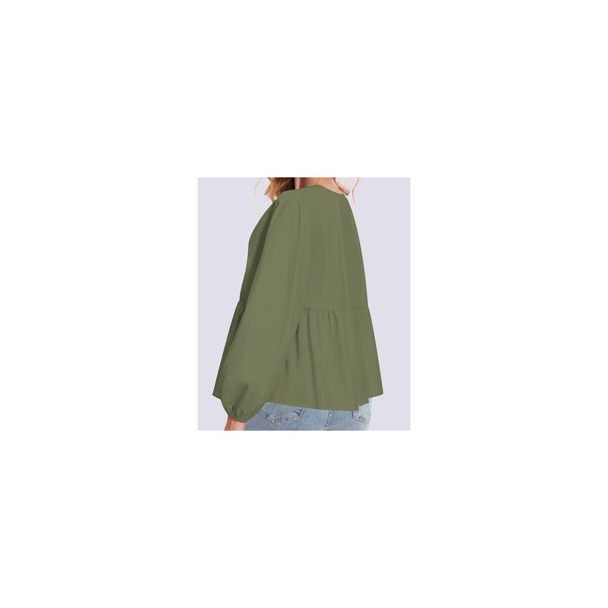 Tie Front Tops For Women Puff Long Sleeve Promo Codes - RebateKey