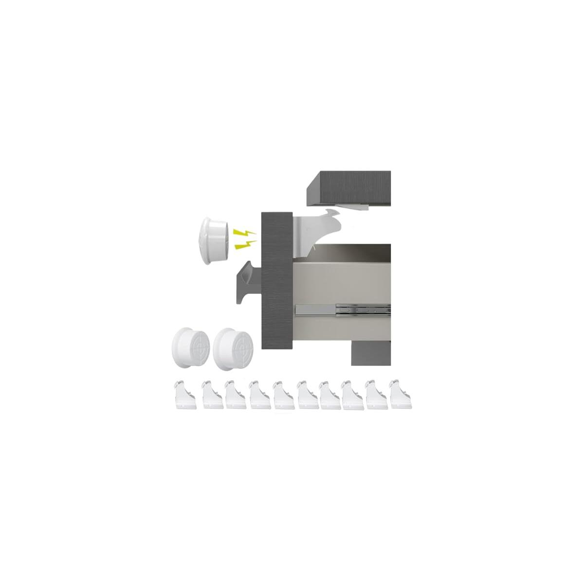 10 Pack Child Safety Magnetic Cabinet Locks with 2 Keys,No-Drill Baby Proofing Locks to Childproof Cabinets & Drawers,Easy Installation