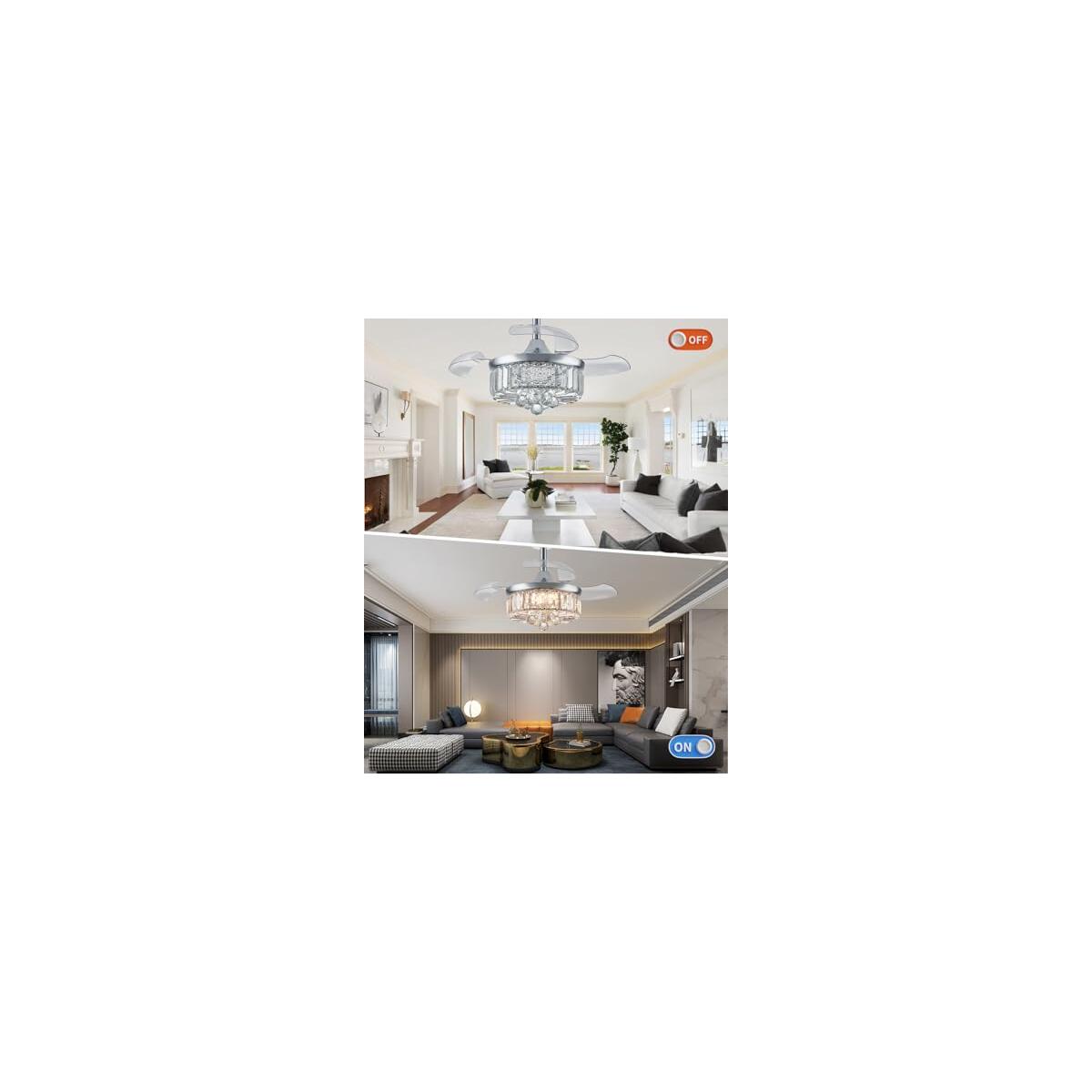 30 Inch Crystal Fandelier Ceiling Fan With Light Promo Codes - RebateKey