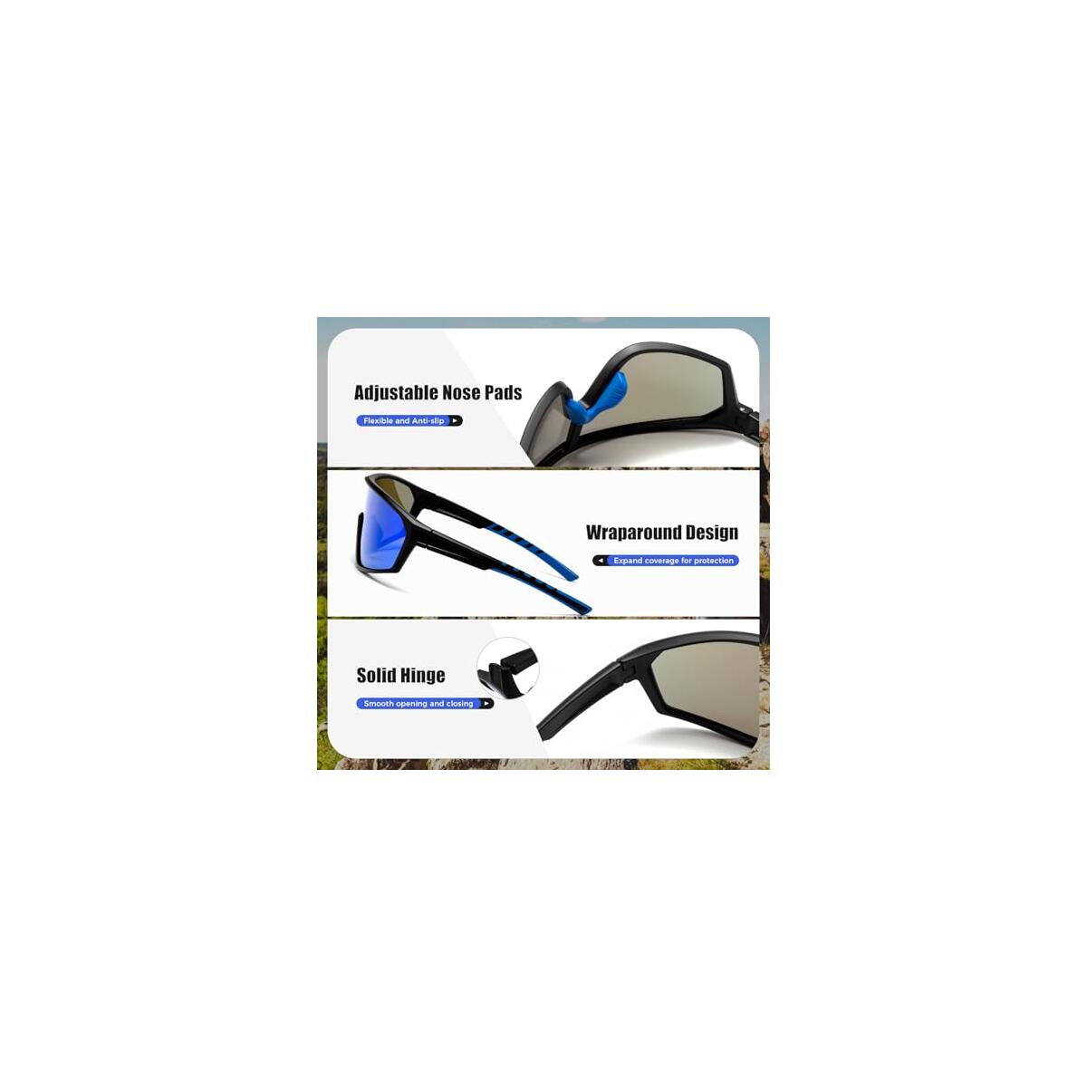 Cycling Sunglasses Polarized Sports Shades For Men Coupon - RebateKey