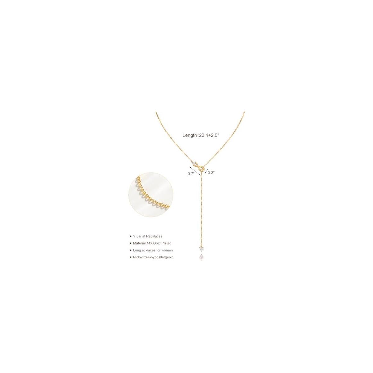 18k Gold Plated Lariat Necklace Deals - RebateKey