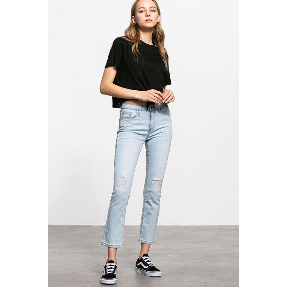 Distressed Flare High Rise Promo Codes - RebateKey