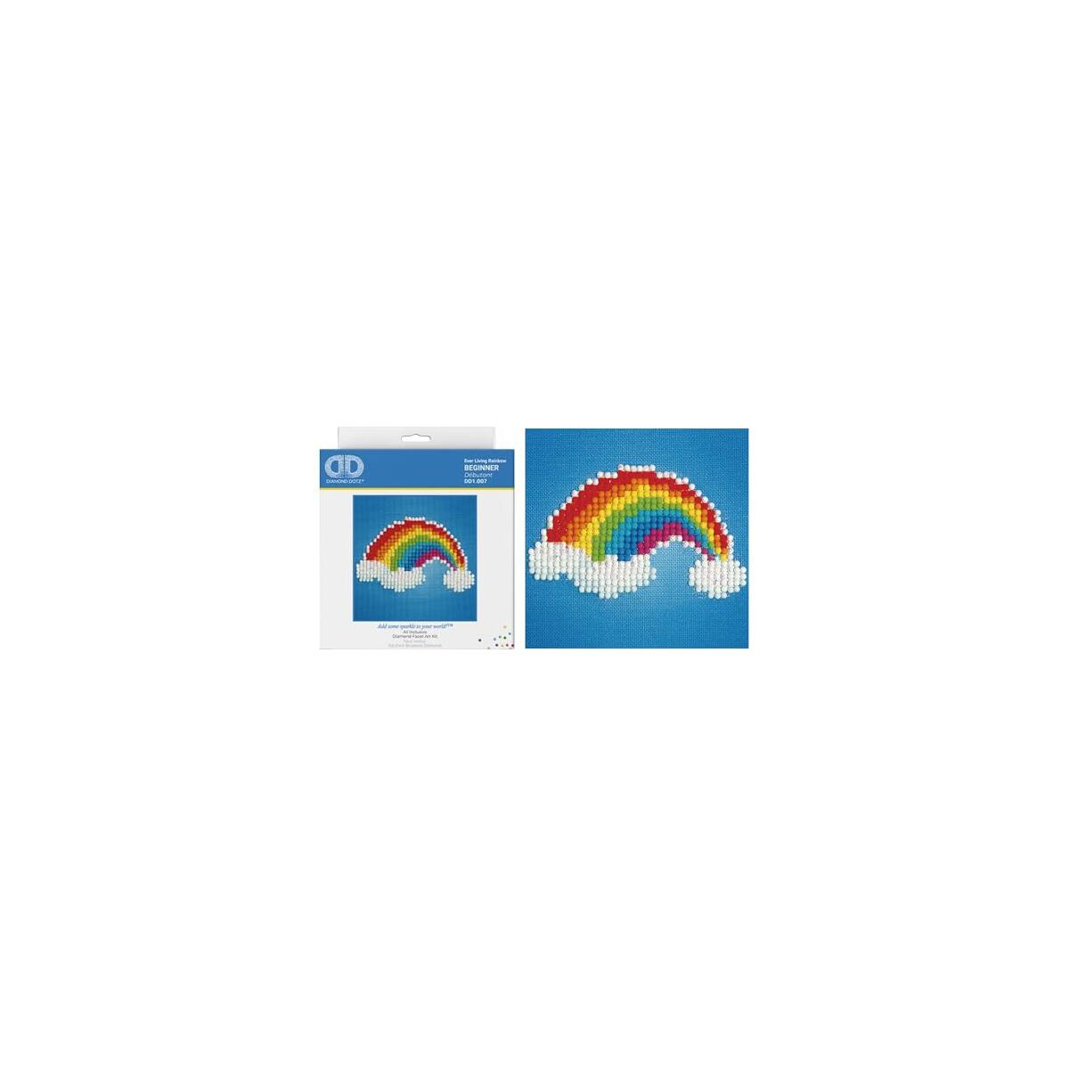 DIAMOND DOTZ Ever Living Rainbow Nature Diamond Painting Kits for Adults - Diamond Art Kits a Relaxing Creative Craft Kit with Dotz Gems 4"x4"