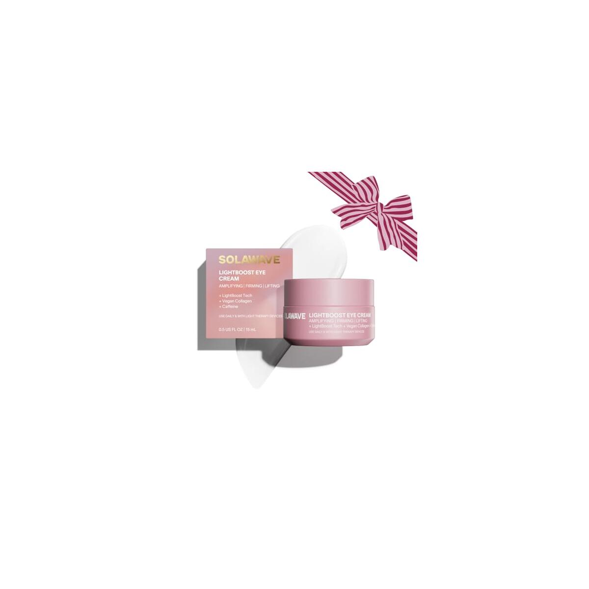 Solawave LightBoost Eye Cream | Reduces Appearance of Dark Circles, Puffiness, & Under Eye Bags | Anti Aging, Wrinkle Smoothing, Brightening, Hydrating, & Collagen Support | Enhances Red Light Therapy