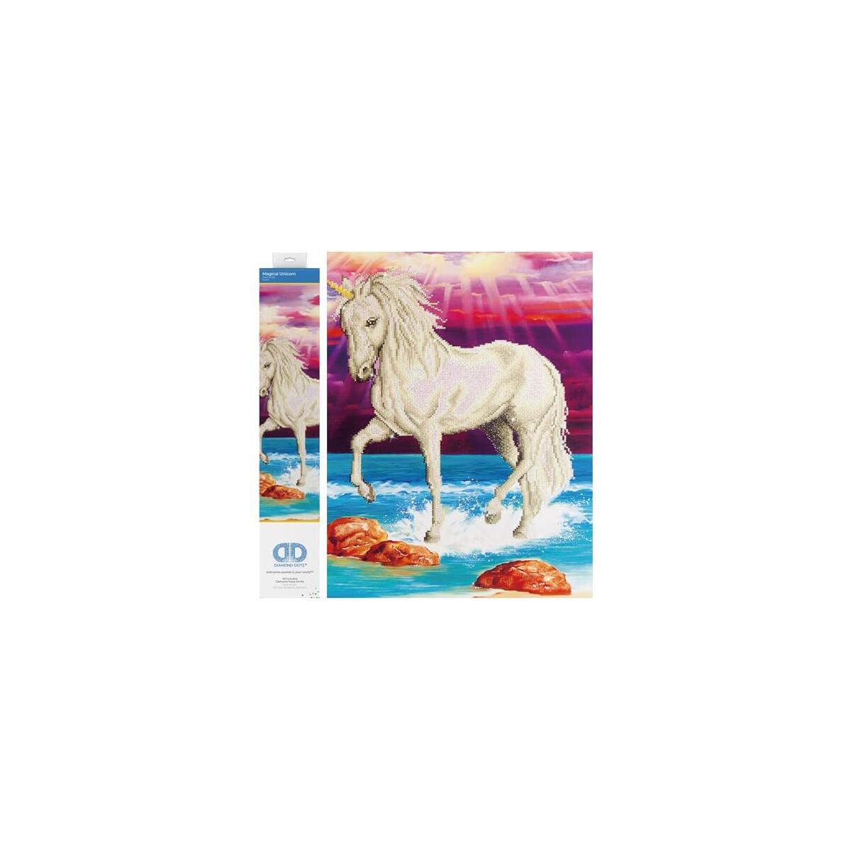 DIAMOND DOTZ Magical Unicorn Mystical Diamond Painting Kits for Adults - Diamond Art Kits a Relaxing Creative Craft Kit with Dotz Gems 30.3"x20.1"