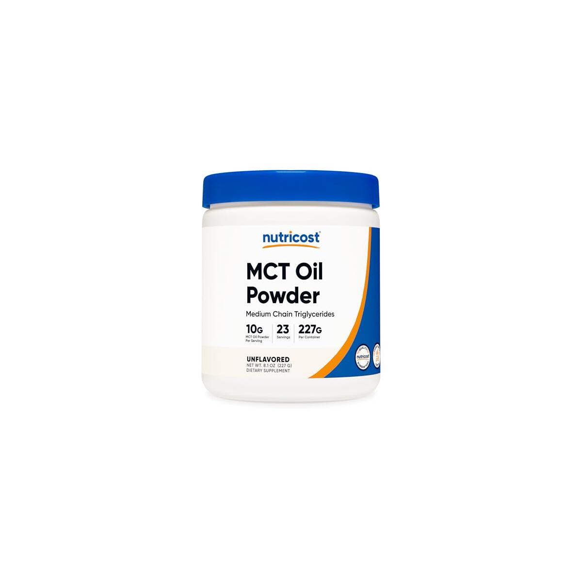 Nutricost Premium MCT Oil Powder .5LBS - Best for Keto, Ketosis, and Ketogenic Diets - Zero Net Carbs, Non-GMO and Gluten Free
