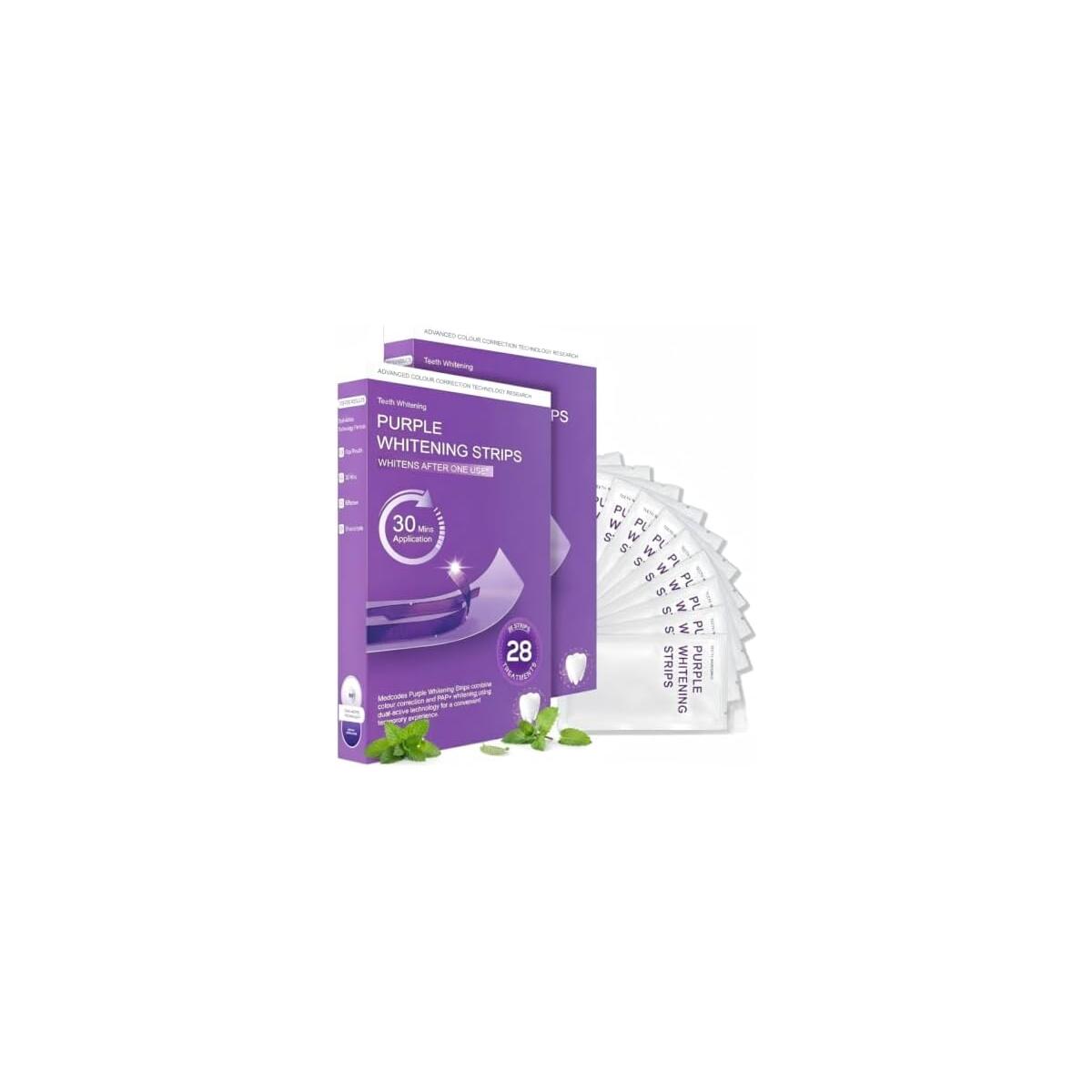Teeth Whitening Strips, Pap Formula Purple Whitening, Gentle Formula