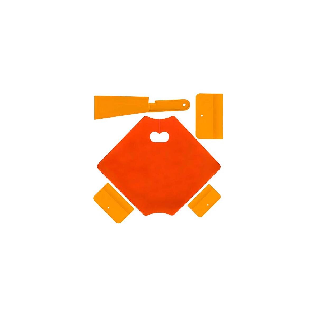 Custom Shop Body Filler Mixing Board with 4, 5, & 6 Inch Plastic Body Filler Spreader Tools for Automotive Body Fillers, Putties, Glazes, Epoxy Resin - Plastic Spreader Tool Variety Pack