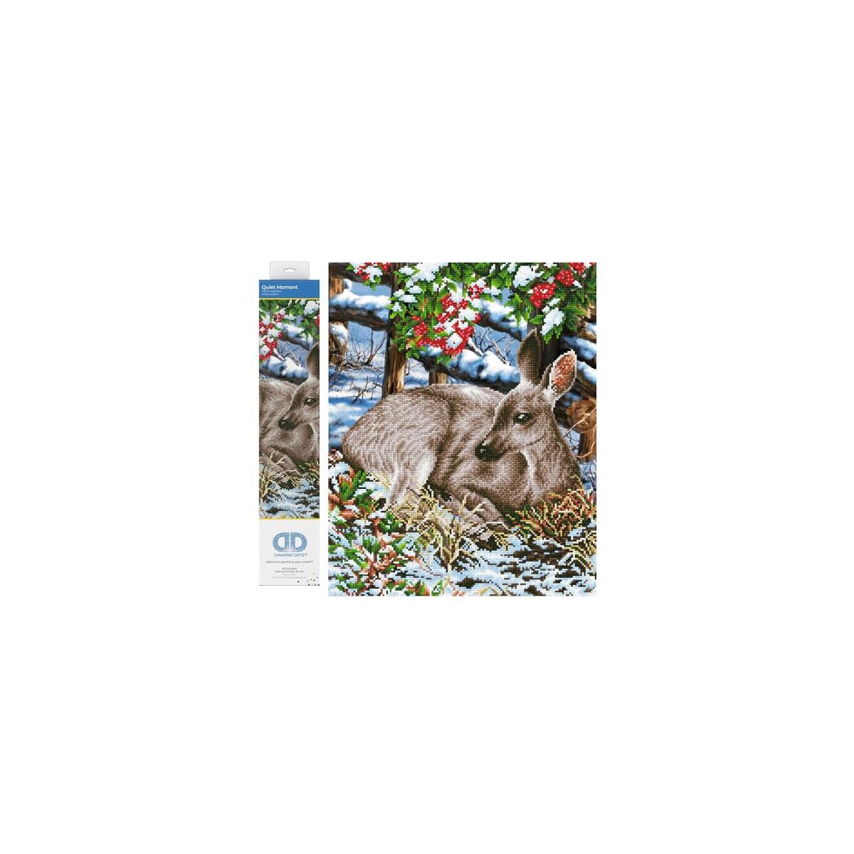 DIAMOND DOTZ Quiet Moment Deer Diamond Painting Kits for Adults - Diamond Art Kits a Relaxing Creative Craft Kit with Dotz Gems 20.5"x16.5"