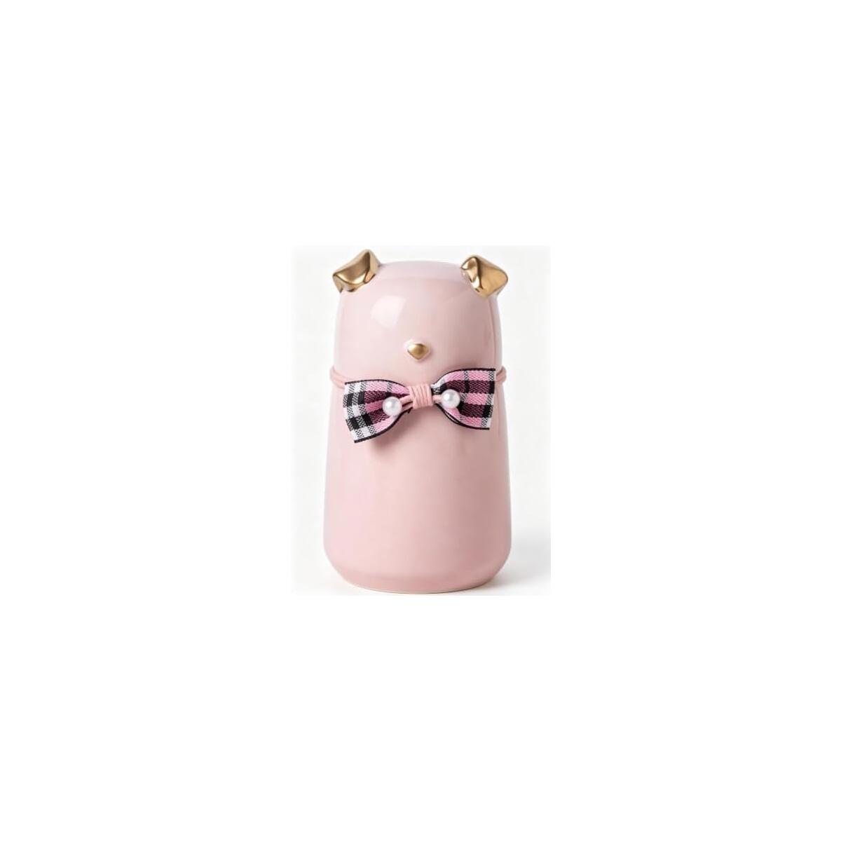 Ceramic Cat Urn for Pet Ashes with Bow Tie, 450ml