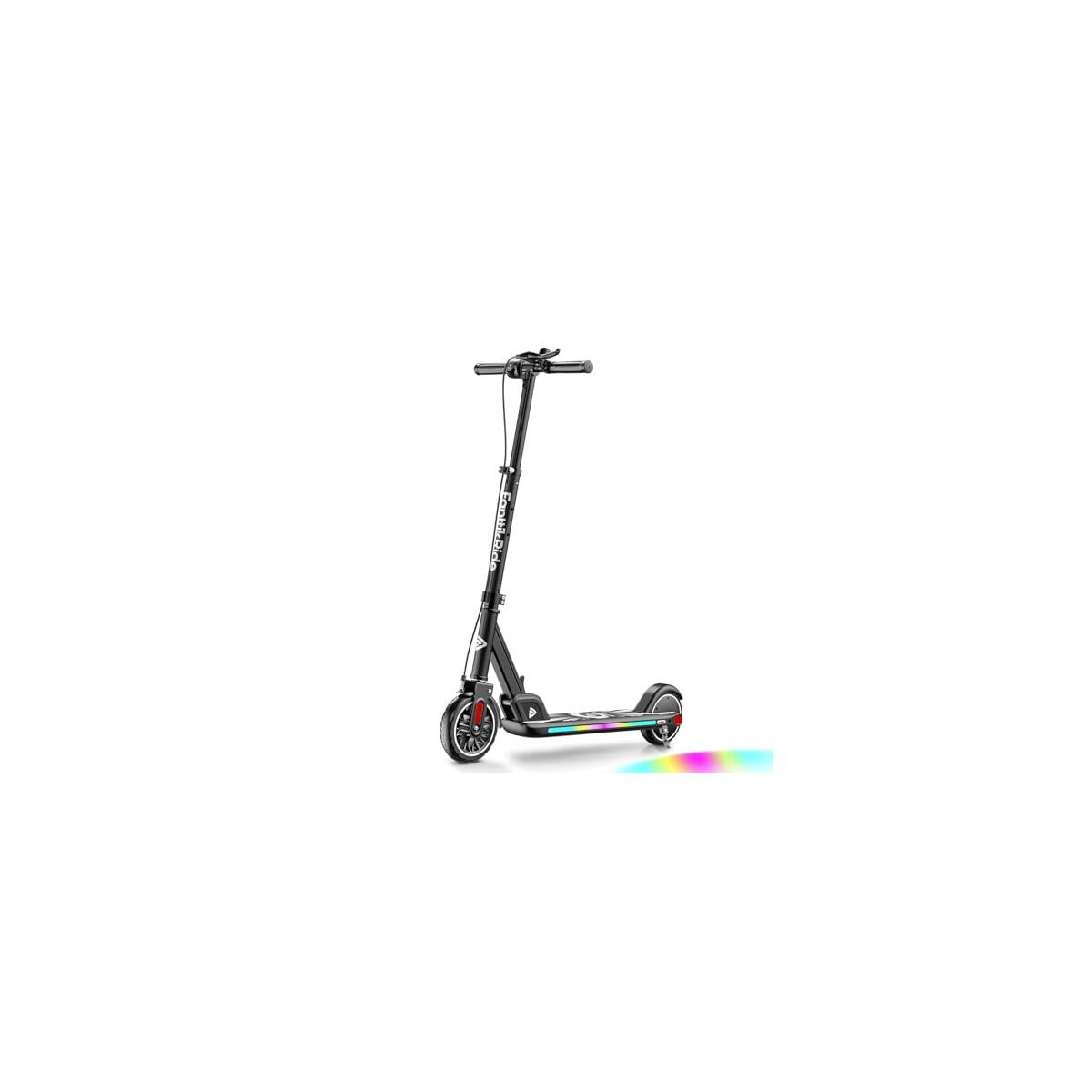 FanttikRide T9 Apex Electric Scooter for Kids, 200W Motor, Big Kids E Scooter with Bluetooth Music Speaker, Colorful Lights, 7/10/12 MPH, 3 Adjustable Height, Foldable, Ride Time Up to 40 mins