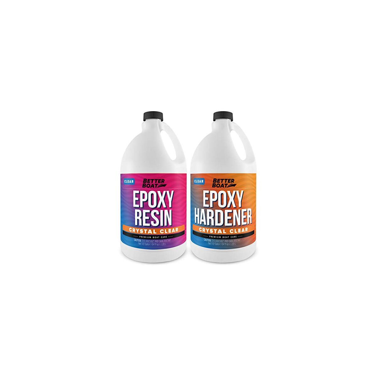 Craft Resin Epoxy Kit, 1 Gallon Total, 2-Part Crystal Clear Supplies for Beginners, Includes Molds for Tabletop Art, Jewelry Casting, DIY Tumblers, Wood, and Boat Projects