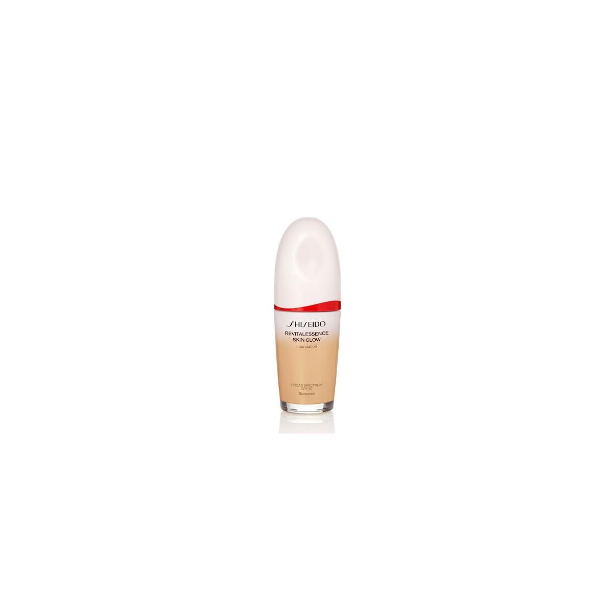 Shiseido RevitalEssence Skin Glow Foundation SPF 30, 320 Pine - Buildable, Medium Coverage - 24-HR Hydration & 12-HR Wear - Transfer, Crease & Fade Resistant - Non-Comedogenic - All Skin Types