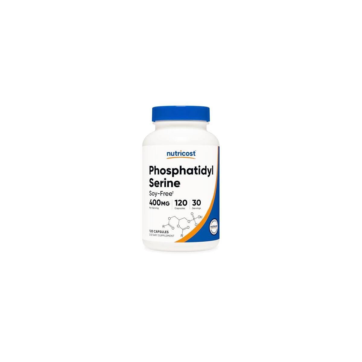 Nutricost Phosphatidylserine 400mg, 120 Capsules - Soy Free, 30 Servings, Vegetarian Friendly, Non-GMO, Gluten Free