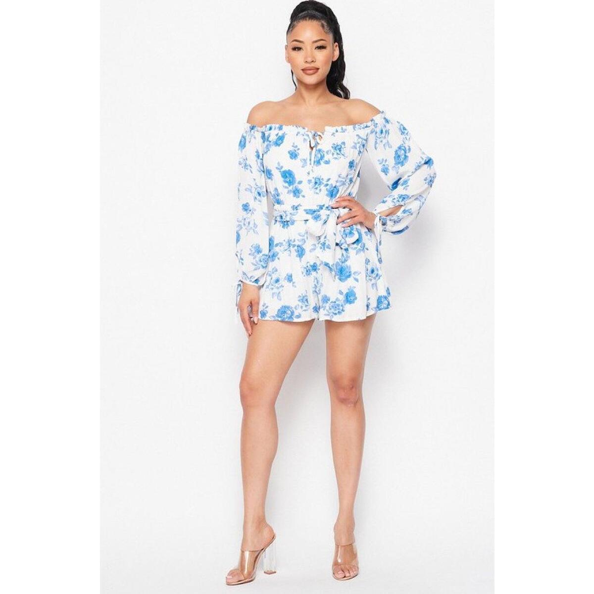 Floral Off Shoulder Romper Deals - RebateKey