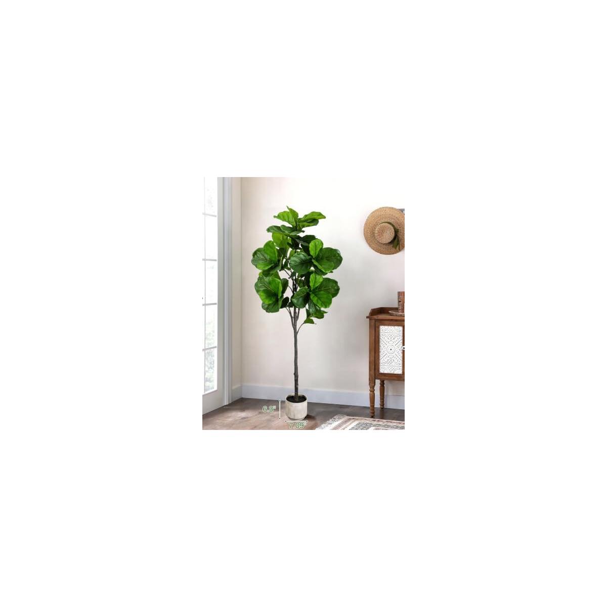 Artificial Fiddle Fig Tree 6ft Home Indoor Coupons - RebateKey