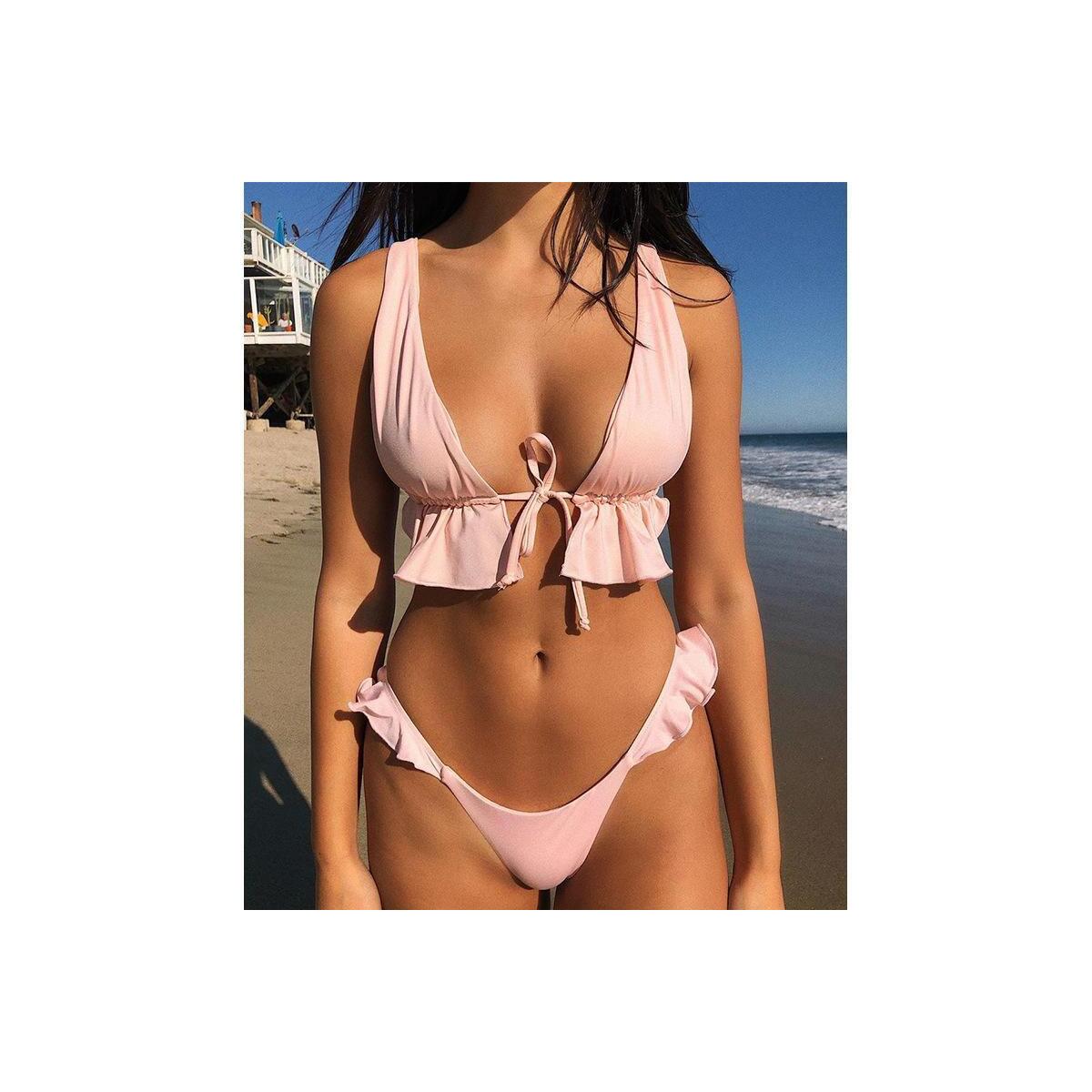 Ruffle Swimsuit Bikinis Set Coupon - RebateKey
