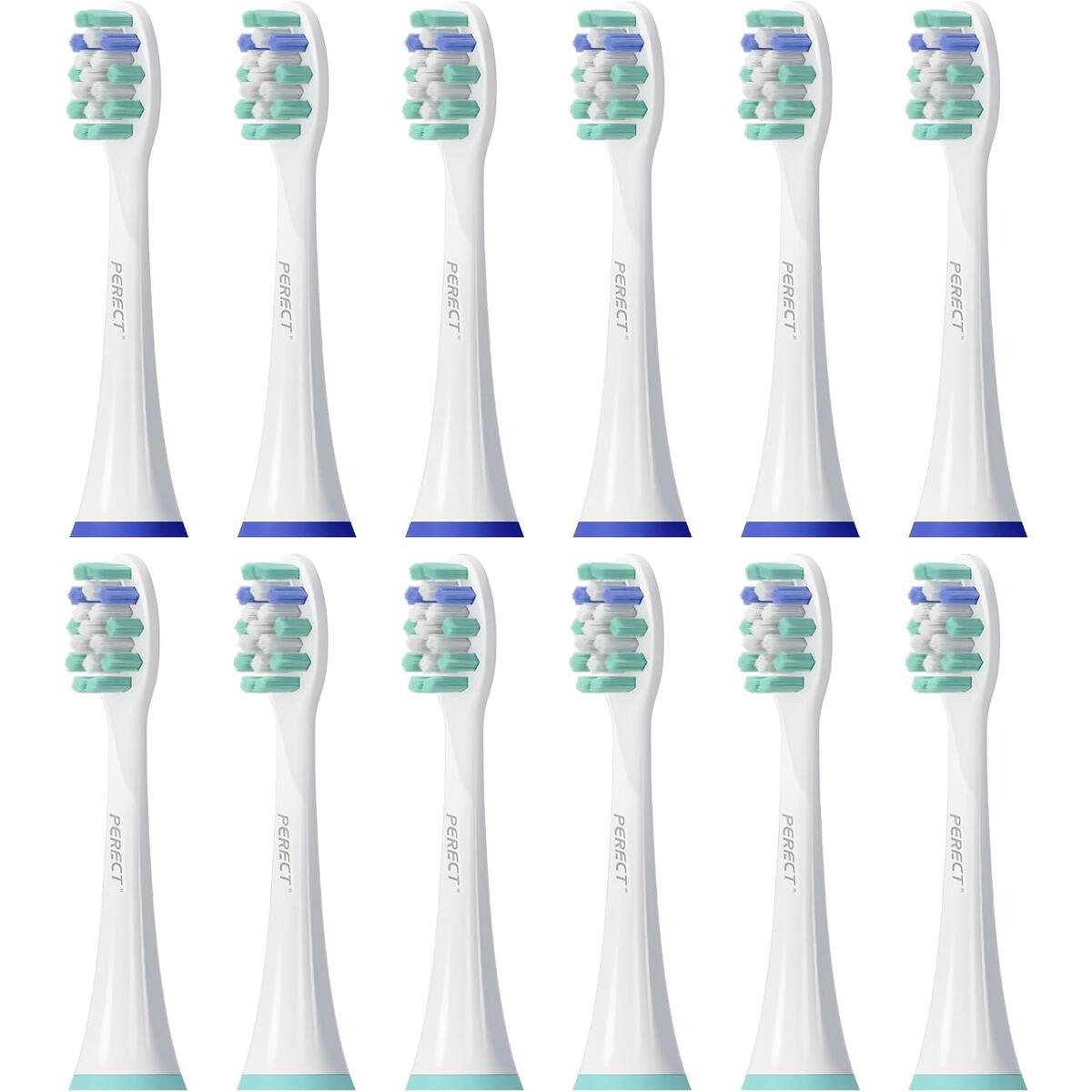 PERECT Replacement Toothbrush Heads for Philips Sonicare Replacement Heads, Soft Replacement Brush Head for Phillips Sonicare Electric Toothbrush, for Philips Sonic Care Brush, 12 Pack Click-On