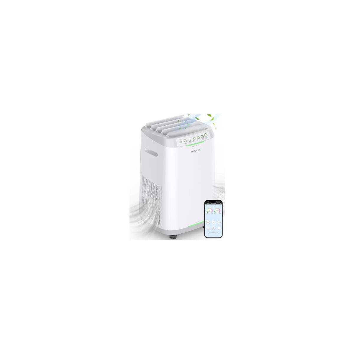 Nuwave OxyPure ZERO Air Purifier with Washable and Reusable Bio Guard Tech Air Filter, Large Room Up to 2002 Ft&sup2;, Air Quality Monitor, 0.1 Microns, 100% Capture Irritants like Smoke, Dust, Pollen