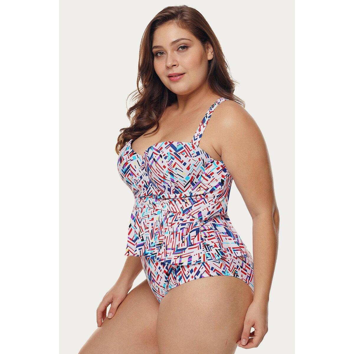 Chaotic Print Peplum Plus Promo Codes - RebateKey