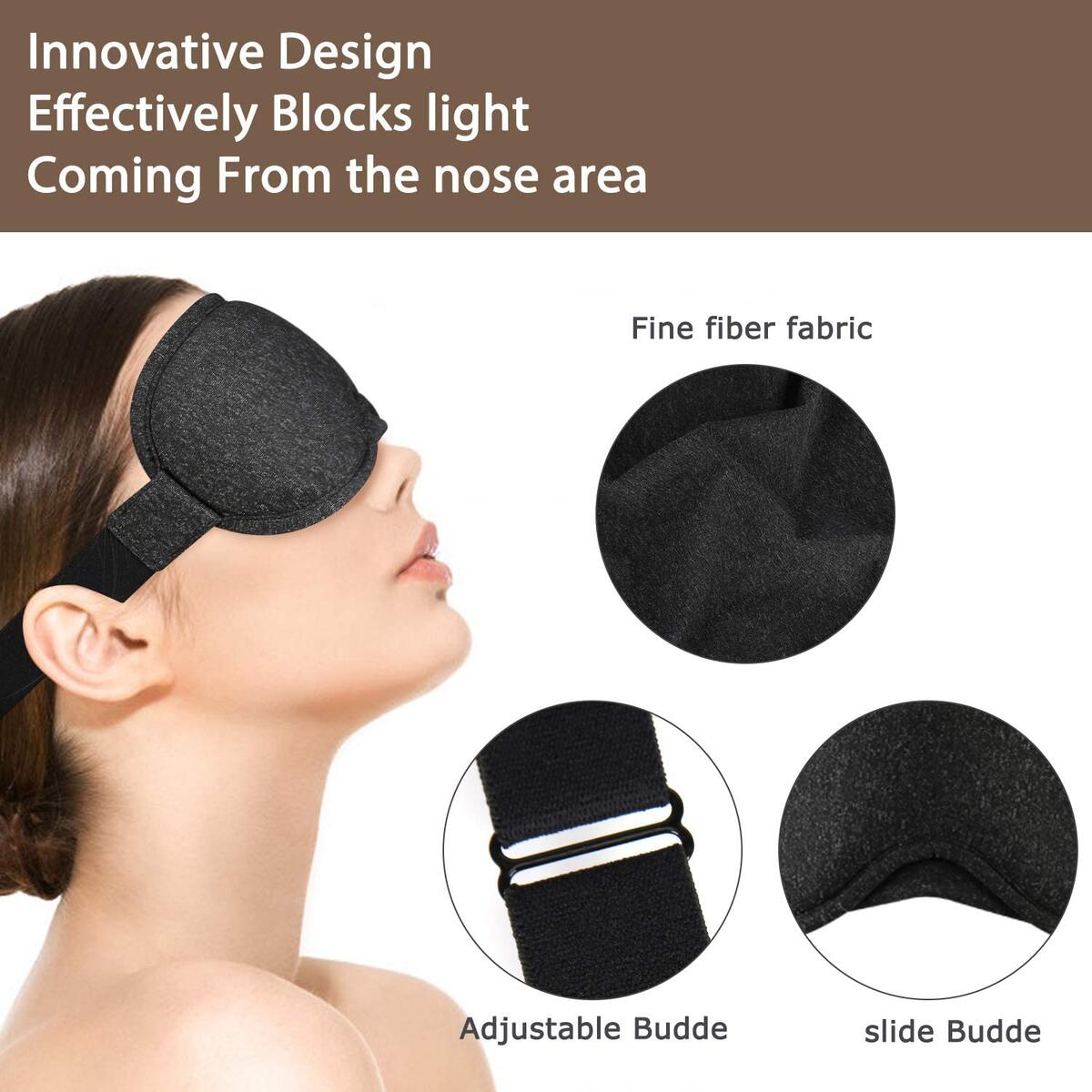 ZIMASILK Adjustable Pure Mulberry Silk Sleep Mask, 3D Contoured Cup Eye  Mask for Sleeping, Super Soft Breathable Blindfold, Perfect Blocks Light  for