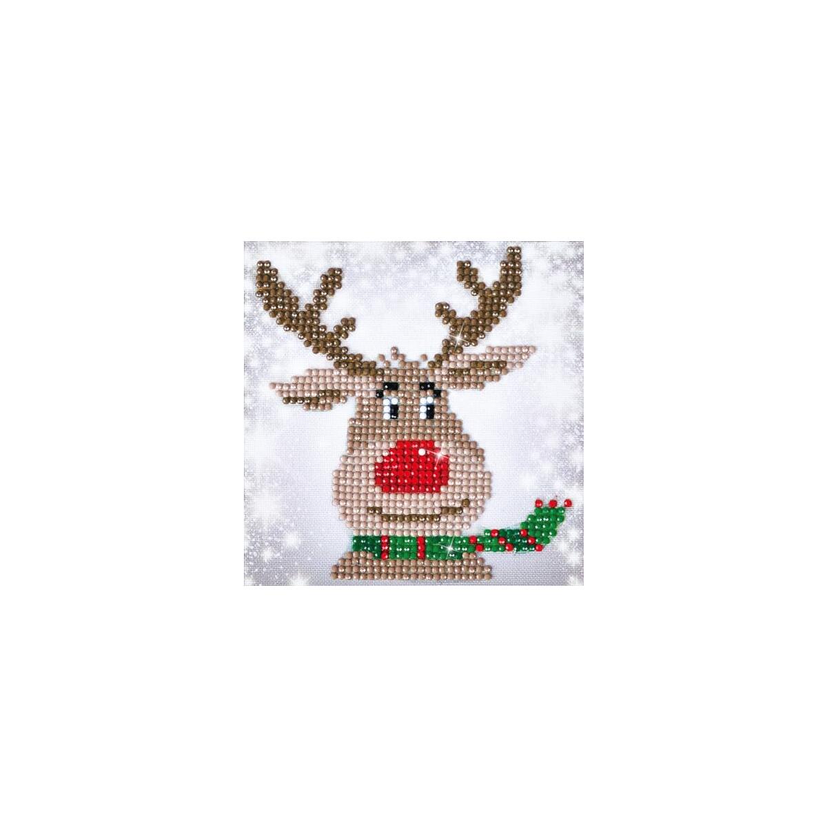 DIAMOND DOTZ Christmas Reindeer Animal Diamond Painting Kits for Adults - Diamond Art Kits a Relaxing Creative Craft Kit with Dotz Gems 5.3"x5.3"