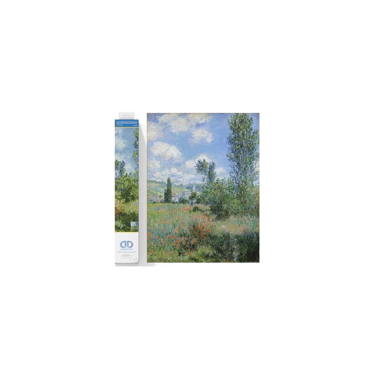 DIAMOND DOTZ View of Vetheuil (Apres Claude Monet) Landscape Diamond Painting Kits for Adults - Diamond Art Kits a Relaxing Creative Craft Kit with Dotz Gems 26"x19.7"
