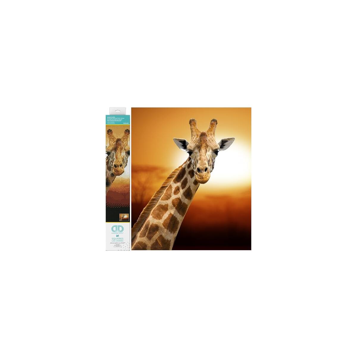 DIAMOND DOTZ Sunset Giraffe Amboseli National Park- Kenya Diamond Painting Kits for Adults - Diamond Art Kits a Relaxing Creative Craft Kit with Dotz Gems 18.5x14.6