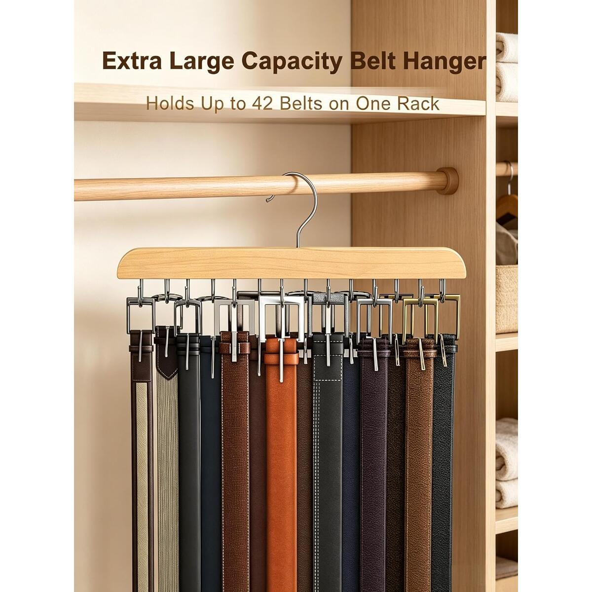 Wooden Belt Hanger With 1 Promo Codes - RebateKey