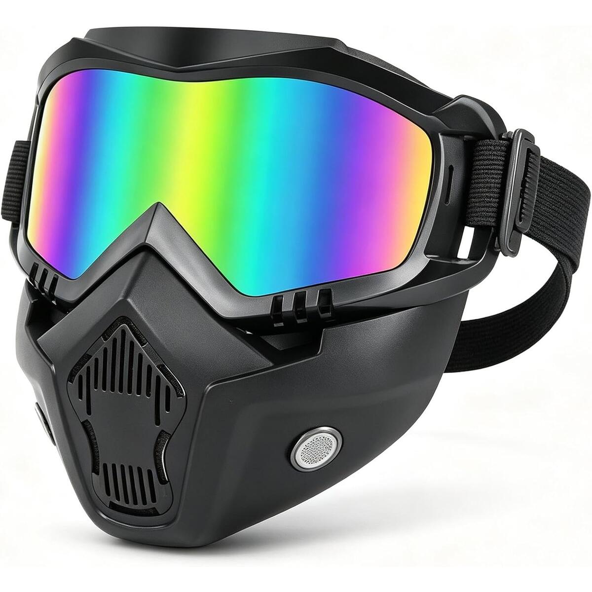 2-in-1 Detachable Auto Darkening Welding & Motorcycle Face Mask