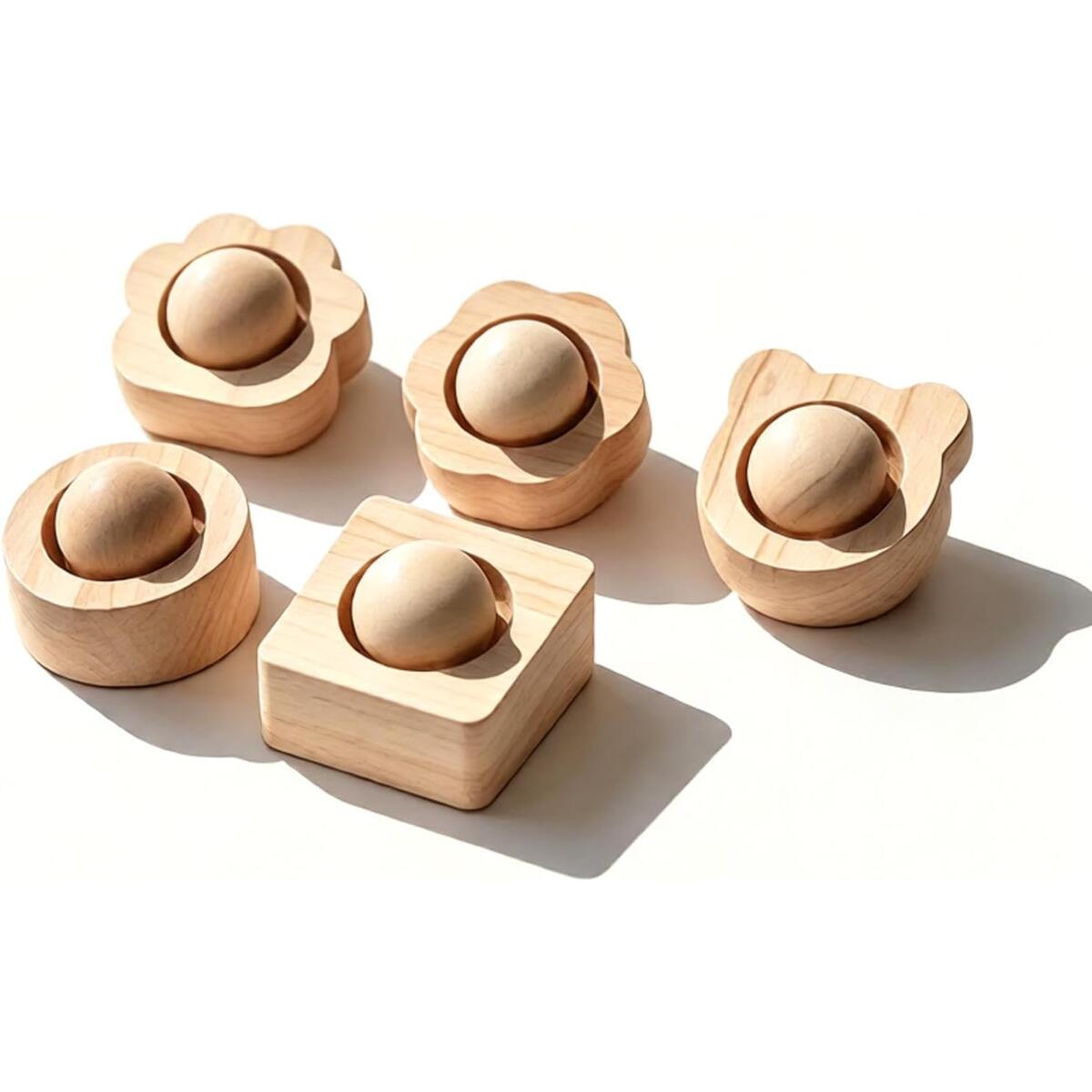 Wooden Diffuser Stones Set of 5 with Scent Balls