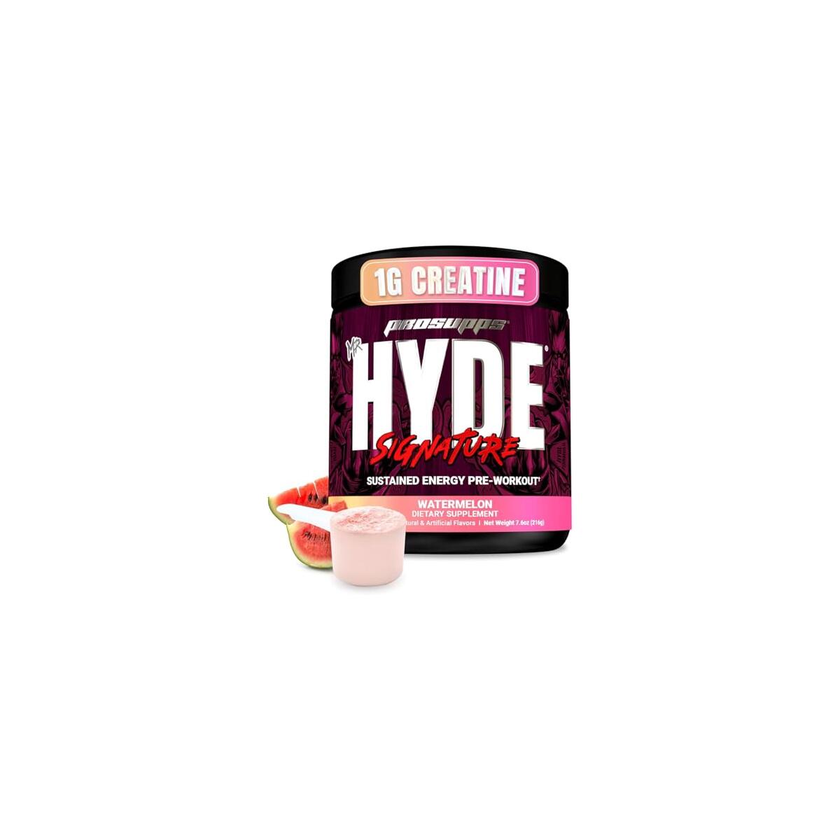 PROSUPPS Mr. Hyde Signature Pre Workout Powder with Creatine, Beta Alanine & Caffeine - Performance, Energy & Endurance - Clean Fitness & Gym Supplements for Men & Women (Watermelon, 30 Servings)