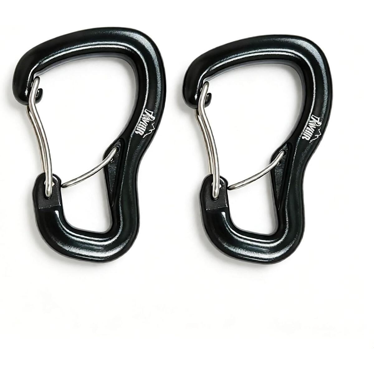 2 Pack Double Gate Carabiner Clips Aluminum Alloy