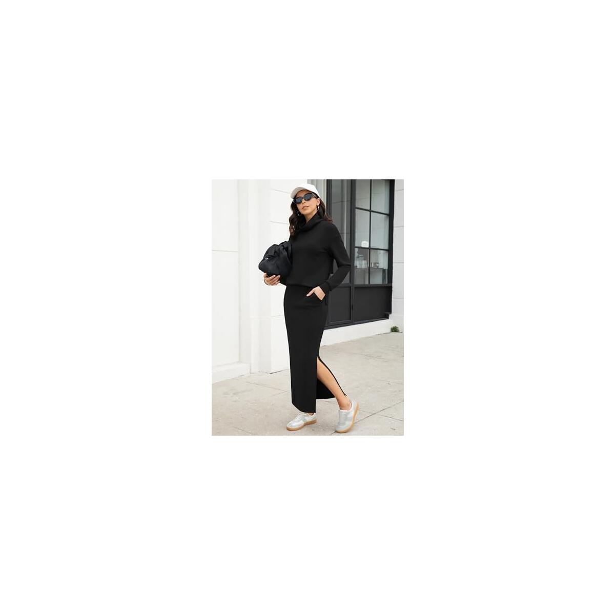 2 Piece Skirt Set Turtleneck Tops Coupon - RebateKey