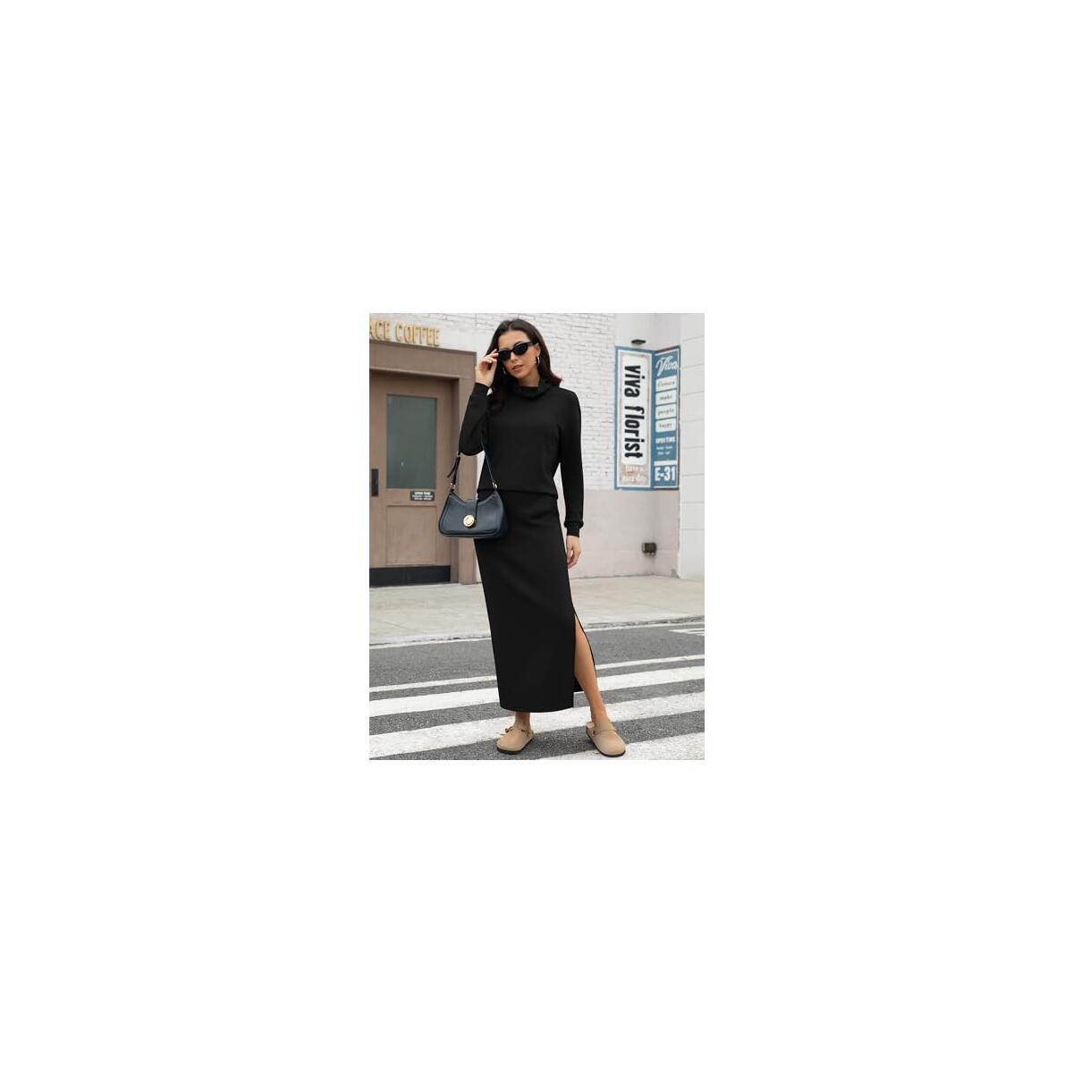 2 Piece Skirt Set Turtleneck Tops Coupon - RebateKey