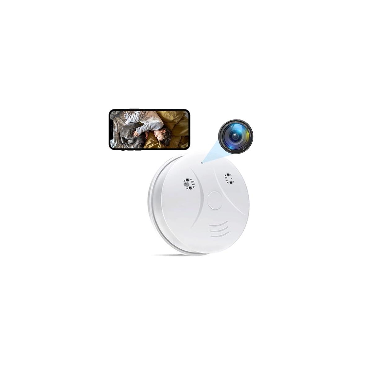 WiFi HD 1080P Hidden Camera Smoke Detector Wireless Small Nanny Cam Spy Camera for Home Surveillance Security Cameras with Night Vison Indoor/Outdoor
