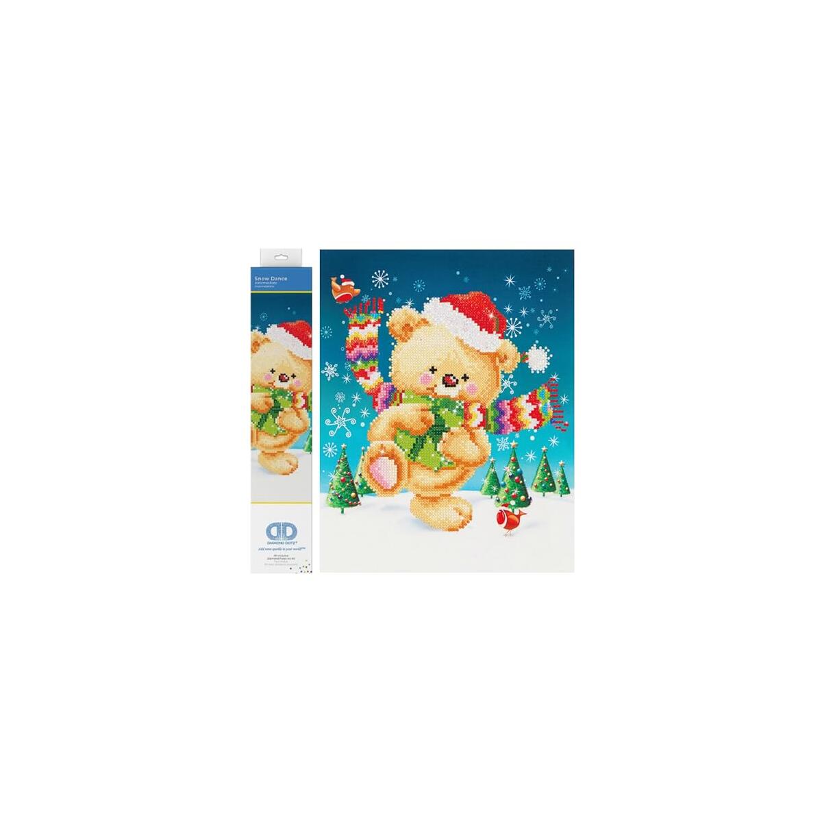 DIAMOND DOTZ Snow Dance Christmas Diamond Painting Kits for Adults - Diamond Art Kits a Relaxing Creative Craft Kit with Dotz Gems 10"x13"