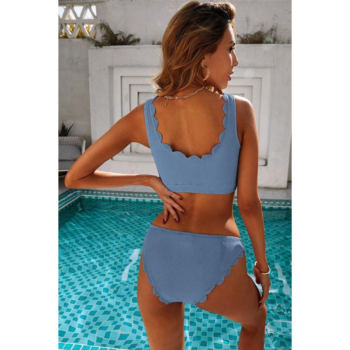 Scalloped Ribbed Bikini Set Deal - RebateKey