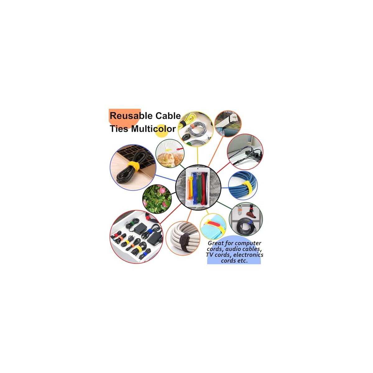 80pcs Cable Ties Reusable Multicolor Wire Ties Promo Codes - RebateKey