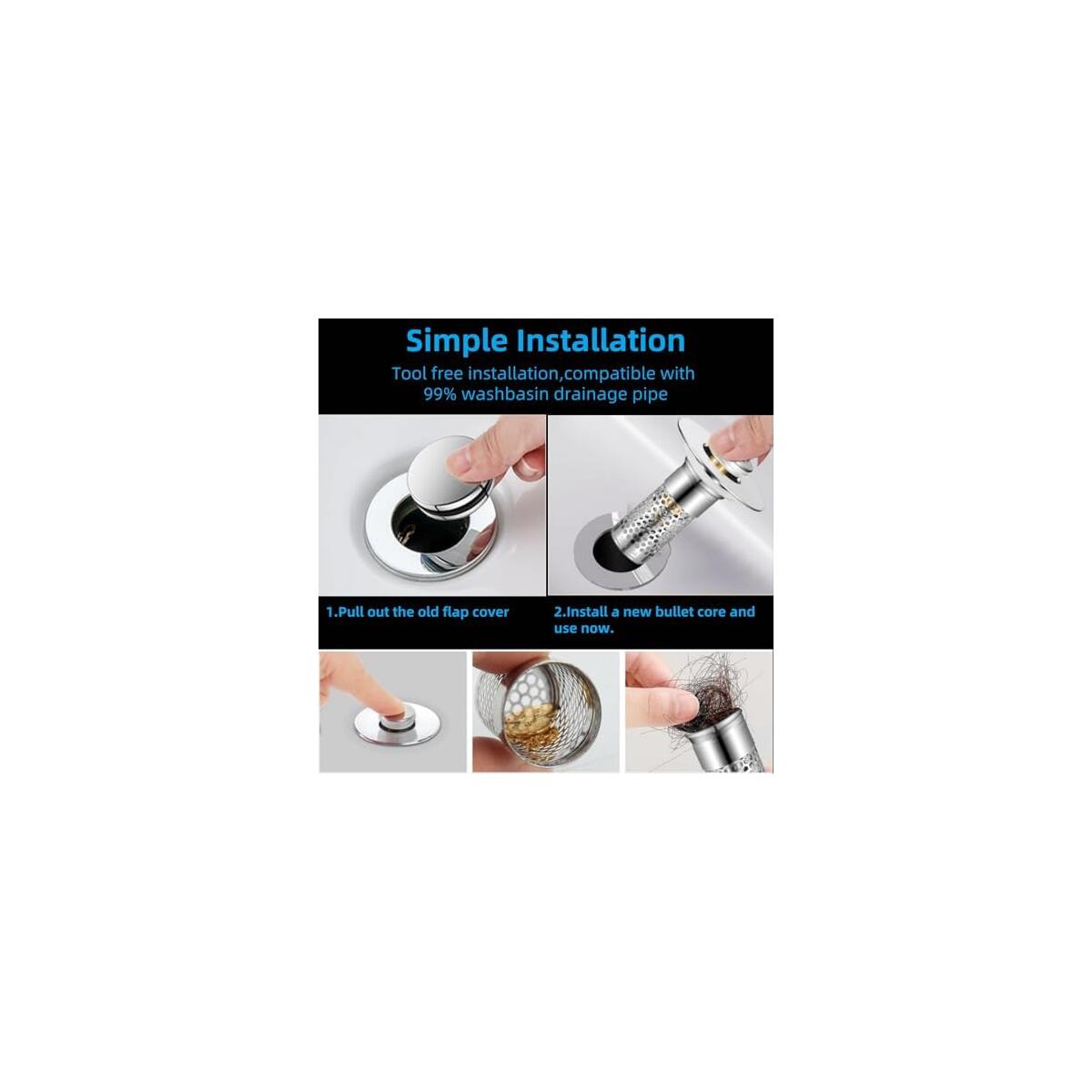 Bathroom Sink Drain Strainer 2 Pack Promo Codes - RebateKey