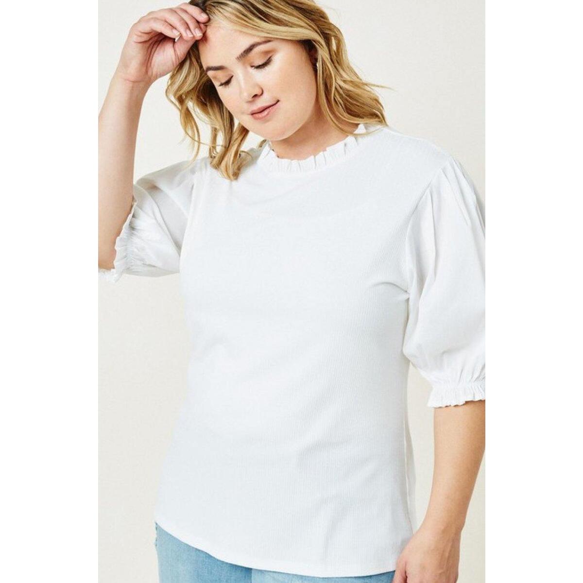 Ribbed Mock Neck Puff Deals - RebateKey