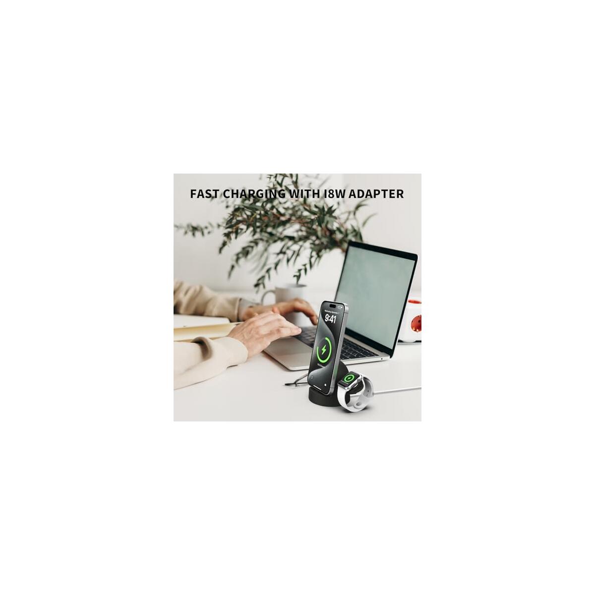 2 In 1 Charging Station For Iphone Apple Watch Deals - RebateKey