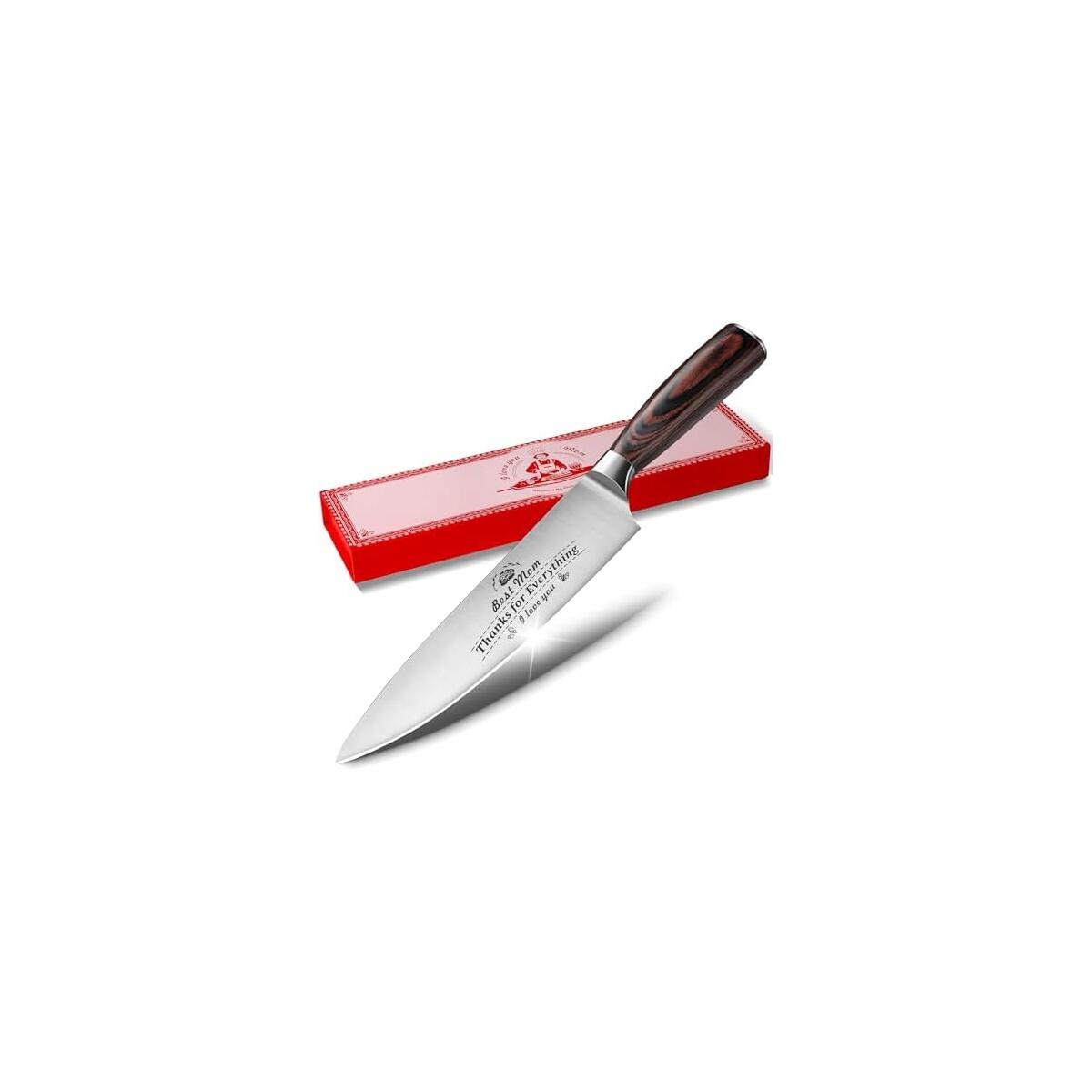 Plys Kitchen Gifts for Mom: Gifts for People who Love to Cook Birthday Gift for Mom 8 inch Kitchen Chef Knife Christmas Gift