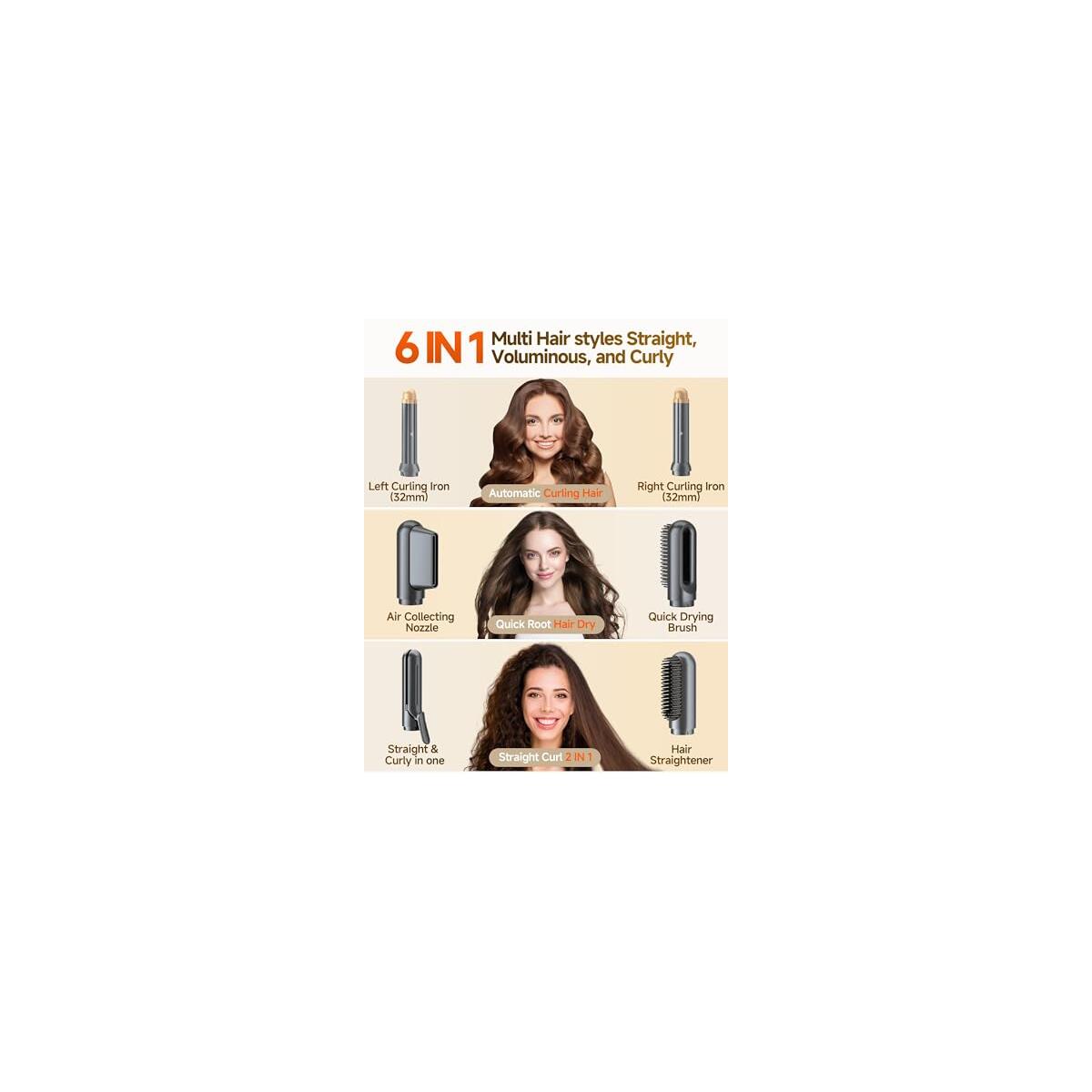 Hair Dryer Brush 6 In 1 Straightener Deals - RebateKey