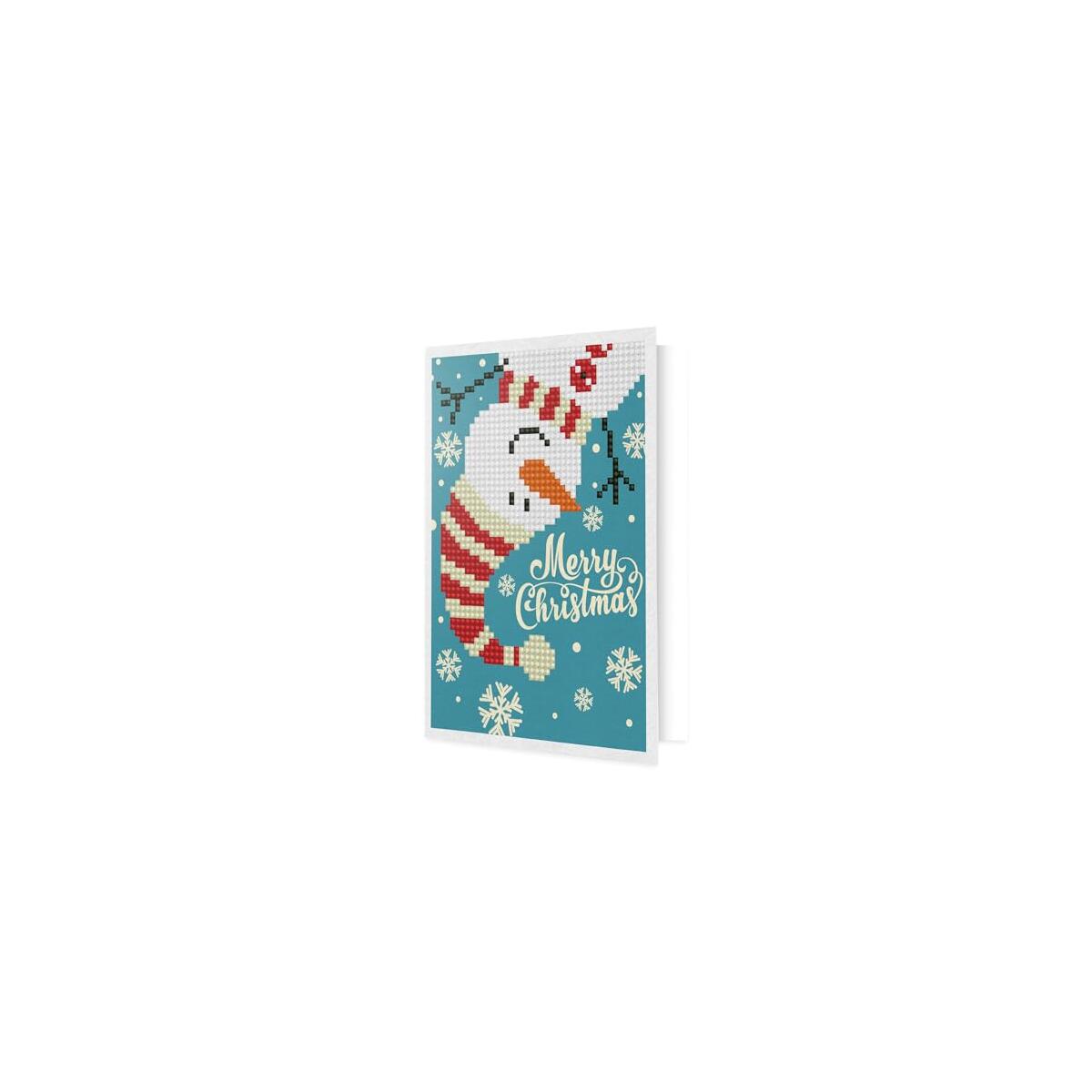 DIAMOND DOTZ Merry Christmas Snowman Card Diamond Painting Kits for Adults - Diamond Art Kits a Relaxing Creative Craft Kit with Dotz Gems