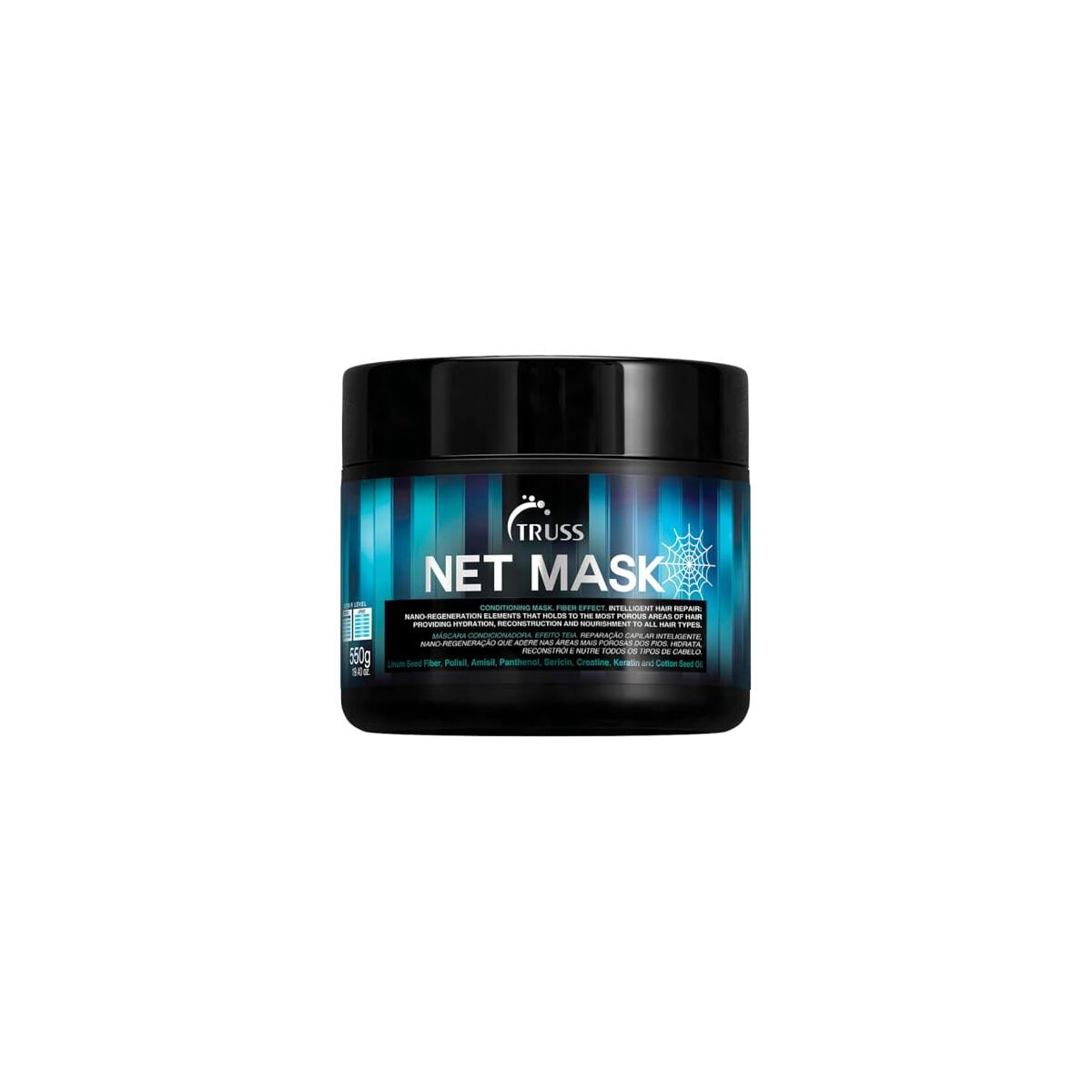 TRUSS Net Deep Conditioning Hair Mask for Damaged Hair - Formulated with Nano-Regeneration for Protein Replenishment, Hydration & Shine - Reduces Frizz, Defines Curls & Restores Elasticity (19.4 Oz)