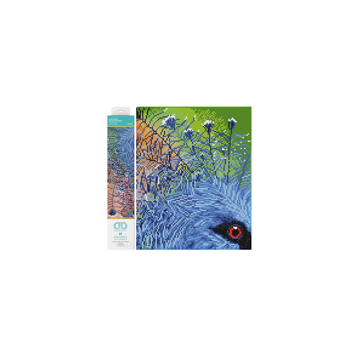 DIAMOND DOTZ I am Exotic Bird Diamond Painting Kits for Adults - Diamond Art Kits a Relaxing Creative Craft Kit with Dotz Gems 16.9"x12.2"