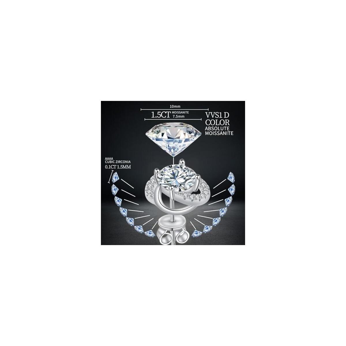 Moissanite Stud Earrings 1 Promo Code - RebateKey