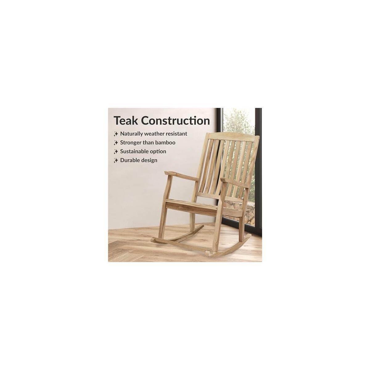Sunnydaze Teak Outdoor Rocking Coupons - RebateKey